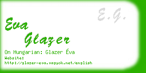 eva glazer business card